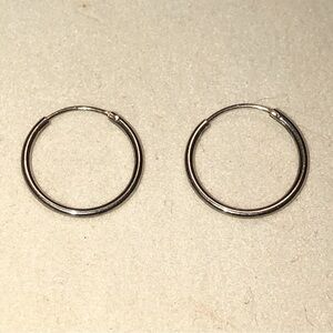 STERLING Silver Mini Hoop Earrings Approx 13mm